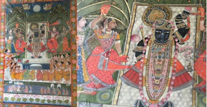 Miniature Painting ~ Rajasthan ~ Srinath Ji {D}